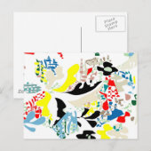 Carte Postale Espagnol été abstrait (Devant / Derrière)