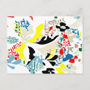 Carte Postale Espagnol été abstrait