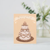 Carte Postale Espagnol Plus 2-1 Flesh~Écriture de gâteau Mariage (Debout devant)