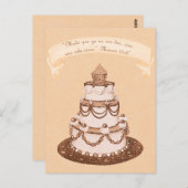 Carte Postale Espagnol Plus 2-1 Flesh~Écriture de gâteau Mariage (Devant / Derrière)