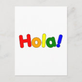 Carte Postale Espagnol Rainbow Hello : Espanol Iris Hola (Devant)