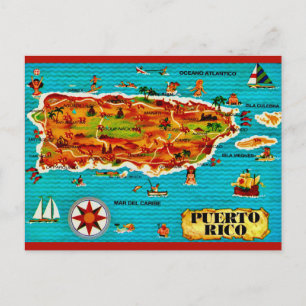 Carte postale espagnole de Porto Rico