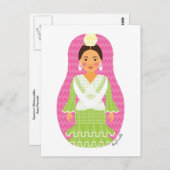 Carte postale espagnole Matryoshka (Devant / Derrière)
