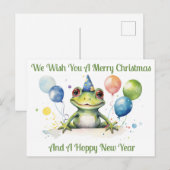 Carte Postale Espèce de grenouille désirée pour le Nouvel An (Devant / Derrière)