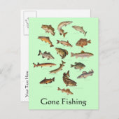 Carte postale Espèces de poisson "Gallié Fishing" (Devant / Derrière)