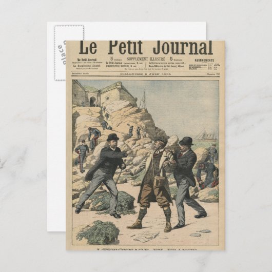 Carte Postale Espionnage en France Arrestation d'un colonel angl (Devant / Derrière)