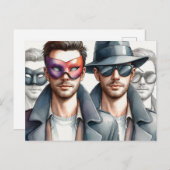 Carte Postale Espions (Devant / Derrière)