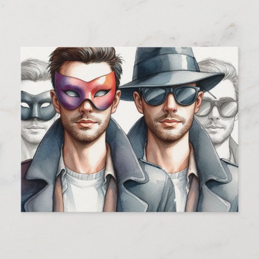 Carte Postale Espions (Devant)