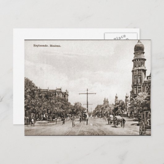 Carte Postale Esplanade, Madras (Devant / Derrière)