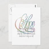 Carte Postale Espoir (Devant / Derrière)