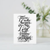 Carte Postale Espoir dans le script de pinceau du Seigneur (Debout devant)