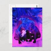 Carte Postale Espoir de foi et charité, chiens maltraités de (Devant / Derrière)