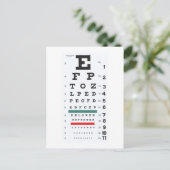 Carte Postale Espoir de vous voir bientôt : Eye Chart (Debout devant)