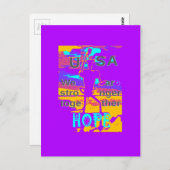 Carte Postale Espoir psychédélique aux Etats-Unis : Neon Unity A (Devant / Derrière)