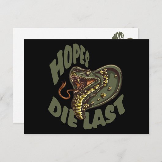 Carte Postale Espoirs de mourir dernier - COBRA SNAKE (Devant / Derrière)