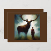 Carte Postale Esprit Animal Elk 1 (Devant / Derrière)