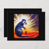 Carte Postale Esprit Animal Opossum 2 (Devant / Derrière)