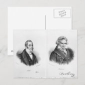 Carte Postale Esprit Auber et Ludwig van Beethoven (Devant / Derrière)