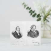 Carte Postale Esprit Auber et Ludwig van Beethoven (Debout devant)
