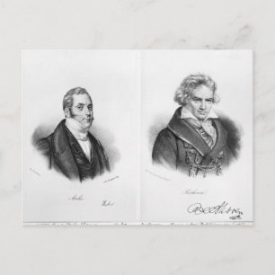 Carte Postale Esprit Auber et Ludwig van Beethoven