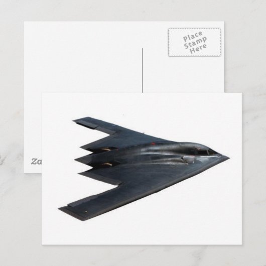 CARTE POSTALE ESPRIT B-2 - AVION DE VOL (Devant / Derrière)