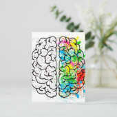 Carte Postale esprit cerveau psychologie idée coeurs (Debout devant)