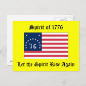 Carte Postale Esprit de 1776 (Devant / Derrière)