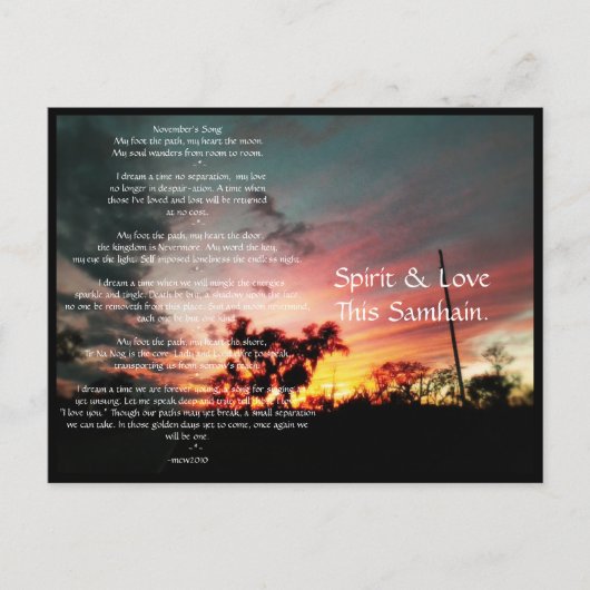 Carte Postale Esprit de Samhain (Devant)