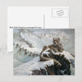 Carte Postale Esprit des montagnes, léopard des neiges (Devant / Derrière)