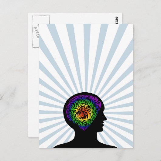 Carte Postale esprit humain (Devant / Derrière)