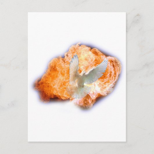 Carte Postale Esprit Saint comme flamme et colombe (Devant)