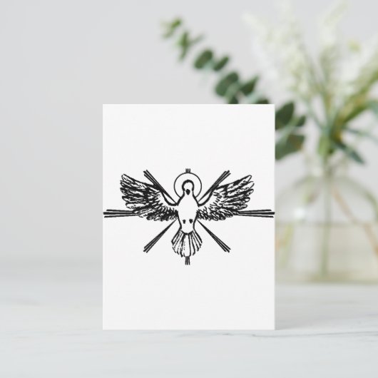 Carte Postale Esprit Saint sous forme de colombe (Debout devant)