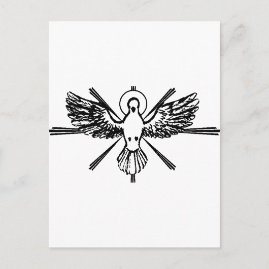 Carte Postale Esprit Saint sous forme de colombe (Devant)