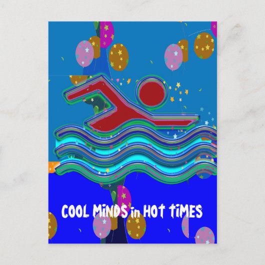 Carte Postale ESPRITS cool en périodes chaudes (Devant)