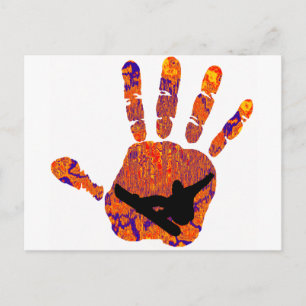 CARTE POSTALE ESPRITS D'ENSEMBLE DE PLANCHE À NEIGE