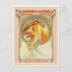 Carte postale - Esprits Dores Art Nouveau