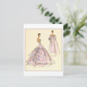 Carte Postale Esquisse de conception de mode du soir Gown (Debout devant)