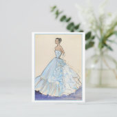 Carte Postale Esquisse de conception de mode du soir Gown (Debout devant)