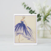 Carte Postale Esquisse de conception de mode du soir Gown (Debout devant)