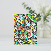 Carte Postale Esquisse Imaginaire Art - Fleurs Abstraites 3 (Debout devant)