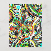 Carte Postale Esquisse Imaginaire Art - Fleurs Abstraites 3 (Devant)