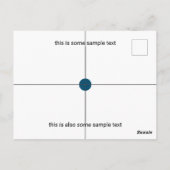 Carte Postale essai échantillon (Dos)