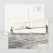 Carte Postale Essais de planeur des frères Wright (Devant / Derrière)