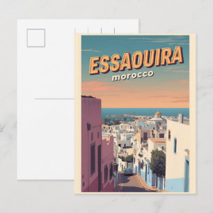 Carte Postale Essaouira ville médina vintage Maroc voyage