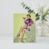 Carte Postale Essayez de nouvelles chaussures pour femmes Pin Up (Debout devant)