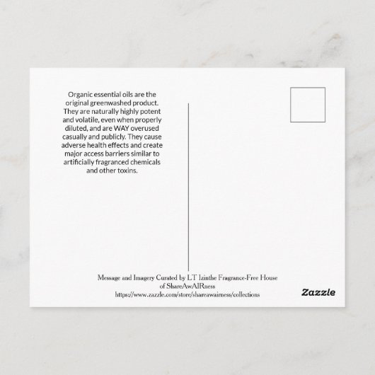 Carte Postale Essential Oils Myth/Fact Postcard (Dos)