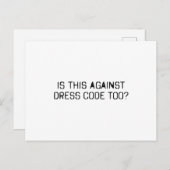 Carte Postale Est-ce aussi contre le code vestimentaire ? (Devant / Derrière)