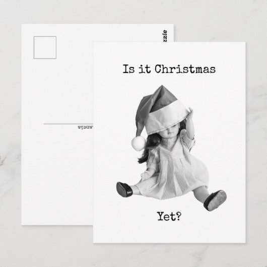 Carte Postale Est-ce déjà Noël (Devant / Derrière)