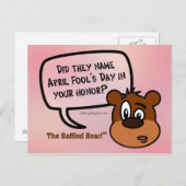 Carte Postale Est-ce que la Journée de l'idiot d'avril a été dés (Devant / Derrière)