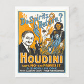 Carte Postale "Est-ce que les esprits reviennent ? Houdini dit n (Devant)